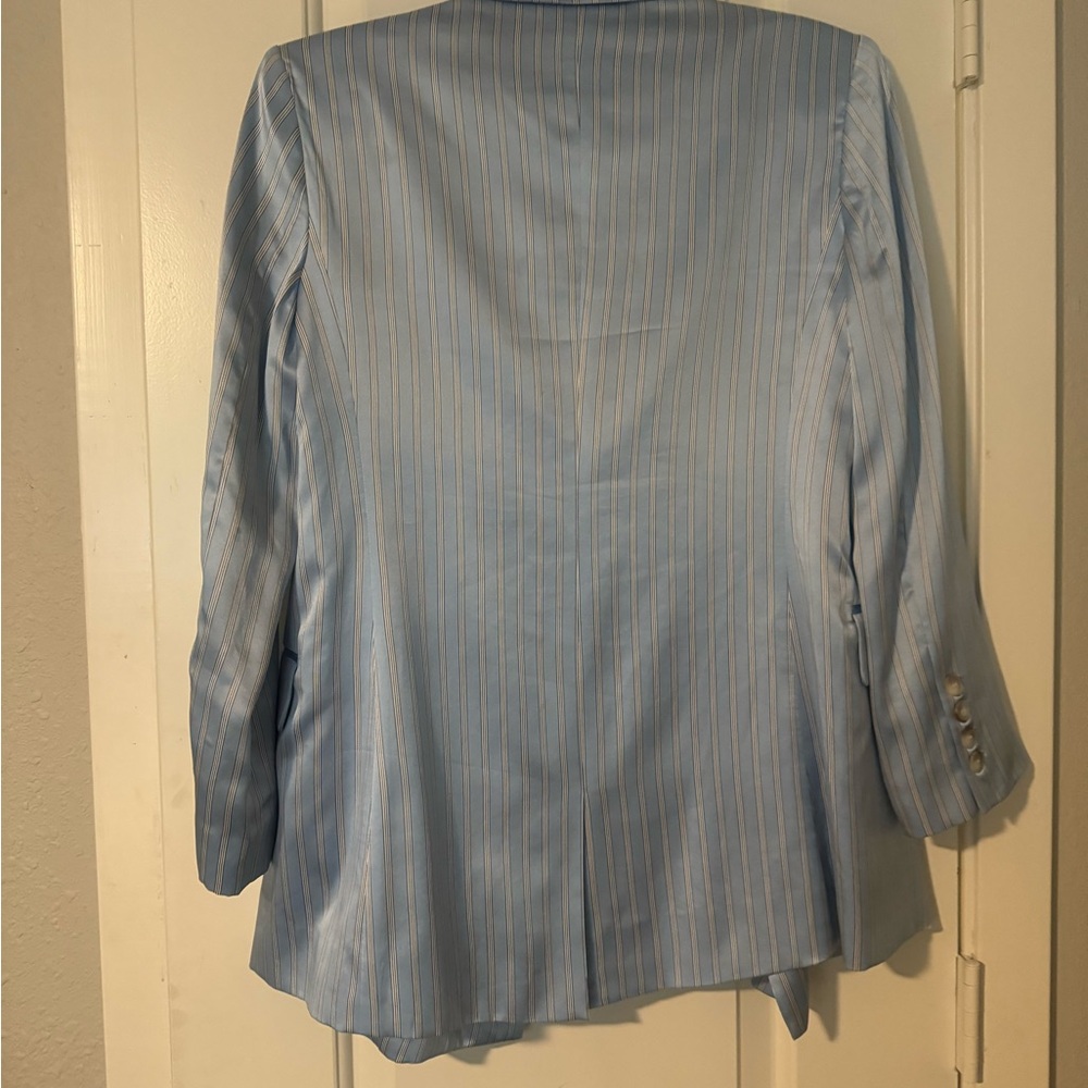 L’Agence Taryn Blue Silk Blazer Size 0 - Picture 4 of 5